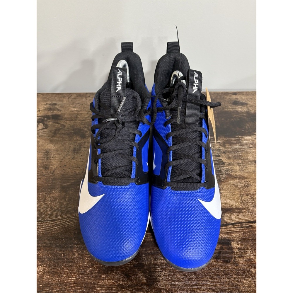 Nike Alpha‎ Menace 4 Shark Football Cleats Black Blue New Without Box Size 11.5 - Picture 3 of 11